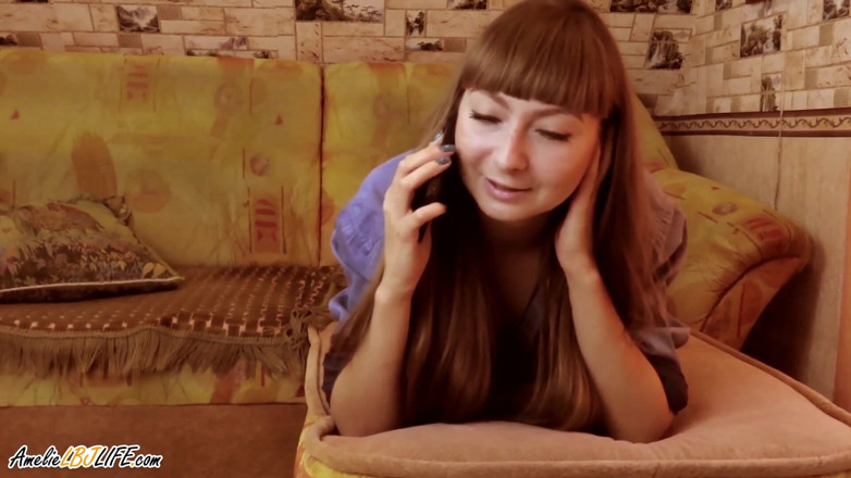 Amelie Dubon: Young girl sucks dick boyfriend and doggy style during talking...