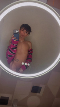 Femboy in Coffee Shop Public Bathroom