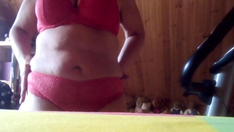 Hot-Pussy66: Red underwear for sports
