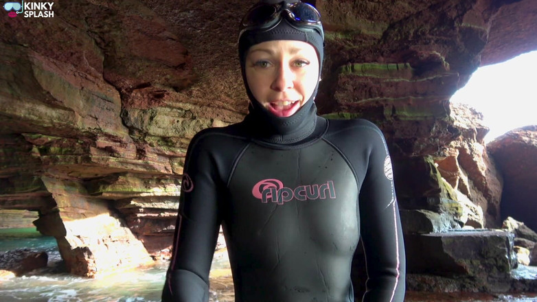 UKCuteGirl: Wetsuit Cave begegnung: geheimer spaß mit geheimnisvollem fremden
