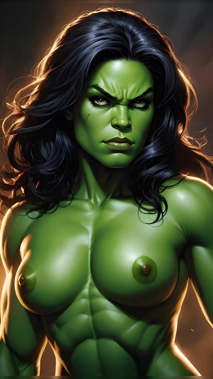 LustRender: Хтивий смарагдовий powerhouse fantasy ai арт слайд-шоу