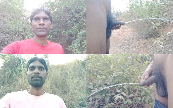 Rajesh Playboy 993: राजेश प्लेबॉय 993 सुनहरे शॉवर स्पैनकैग बट के बाहर जंगल में दो आउटडोर मूतना