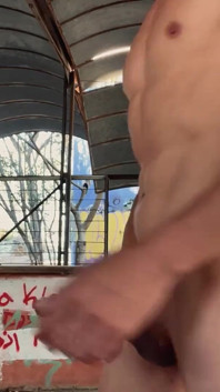 Naked Masturbation on Abandoned Building