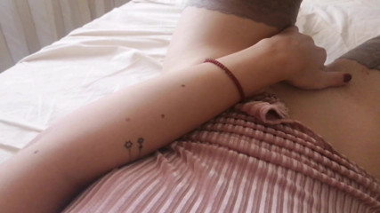 Taya Lite: Blonde teen stroking her fragile body and masturbating her sweet...