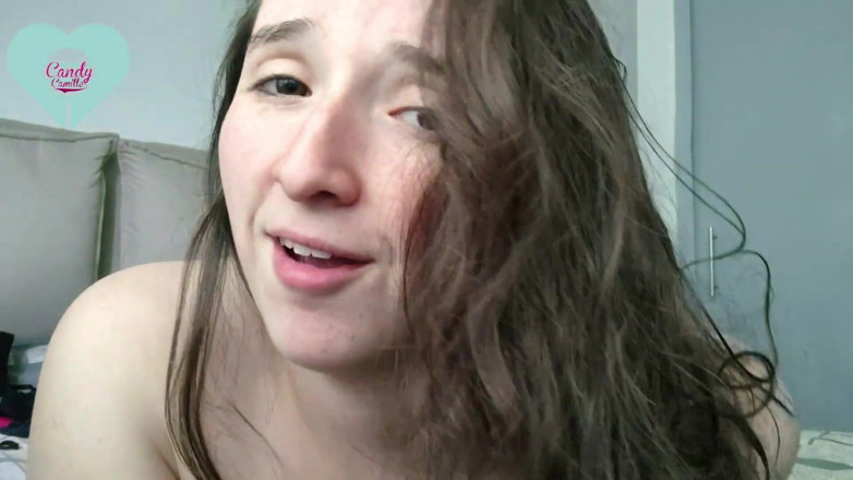 Candy Camille: Cutie Rides a Dildo and Gets Creampie