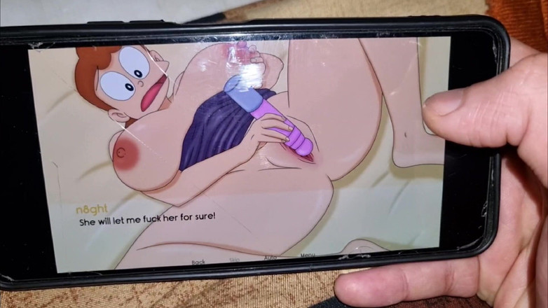 Dupdufyryrufggyu: 노비타가 계모의 가슴을 문지르고, 목욕하는 동안 그녀의 모든 물을 문지렀다.