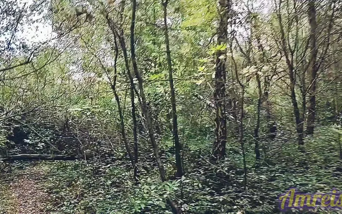 Amreis: Hot Extreme Forest Masturbation Cum in Slomo