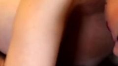 Bella Is Titty Fucking and Sucking His Tiny Dick on the Bed