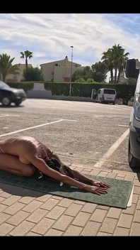 Nude Public Yoga Session