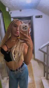 Beautiful Transsexual with Braids