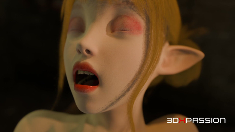 3dxpassion: オークダンジョンの囚われ - エルフの少女がディープスロートし激しいアナルセックスを受ける