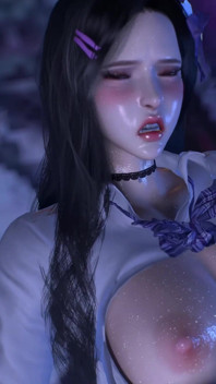 3D Big Boobs Cute Babe Wearing Cute Jk Dress Got Fucked so Hard