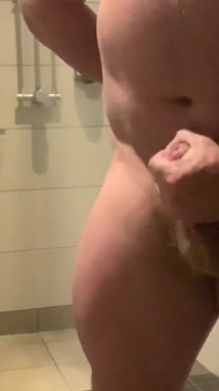 Jack Stacked Solo Masturbation in the Gym Shower