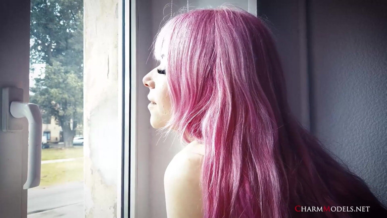 CharmModels: Video cosplay lilly si gadis rambut pink dengan stoking putih