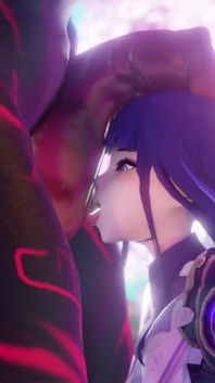 Raiden Shogun Genshin Impact Worshiping a Big Mitachurl Cock Porn Hilichurl 60 Fps