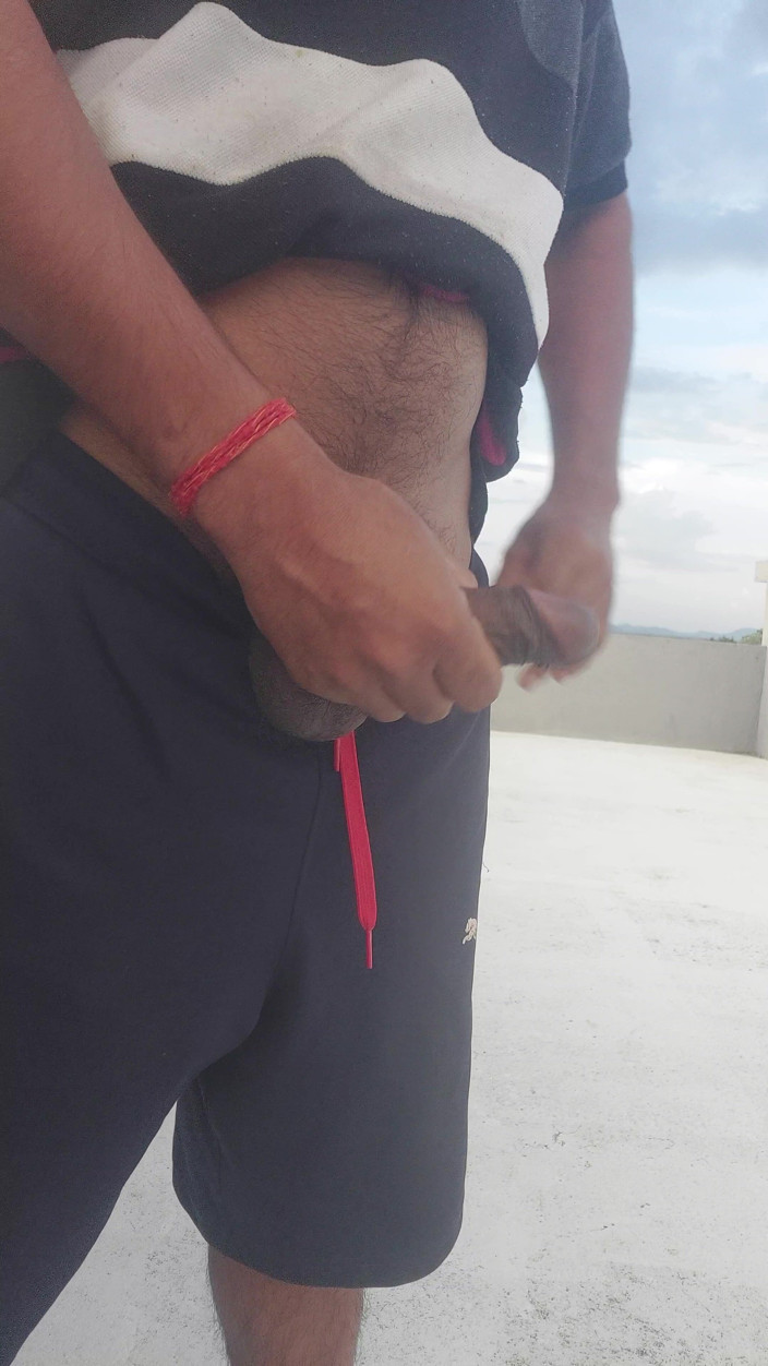 PujaRay2024: Today I went to the terrace and saw the aunty's...