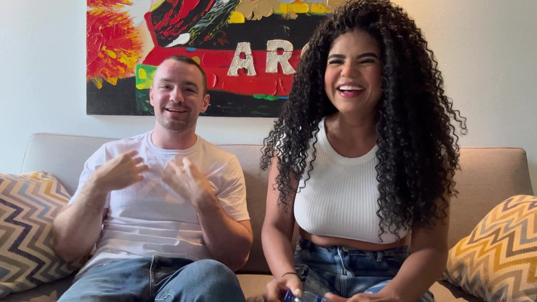 Andres Acosta: Hinter den kulissen mit der vollbusigen latina, Rosxana Gutierrez und...