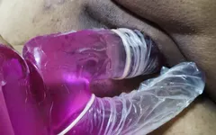 My First Double Penetration with a Mega Dildo