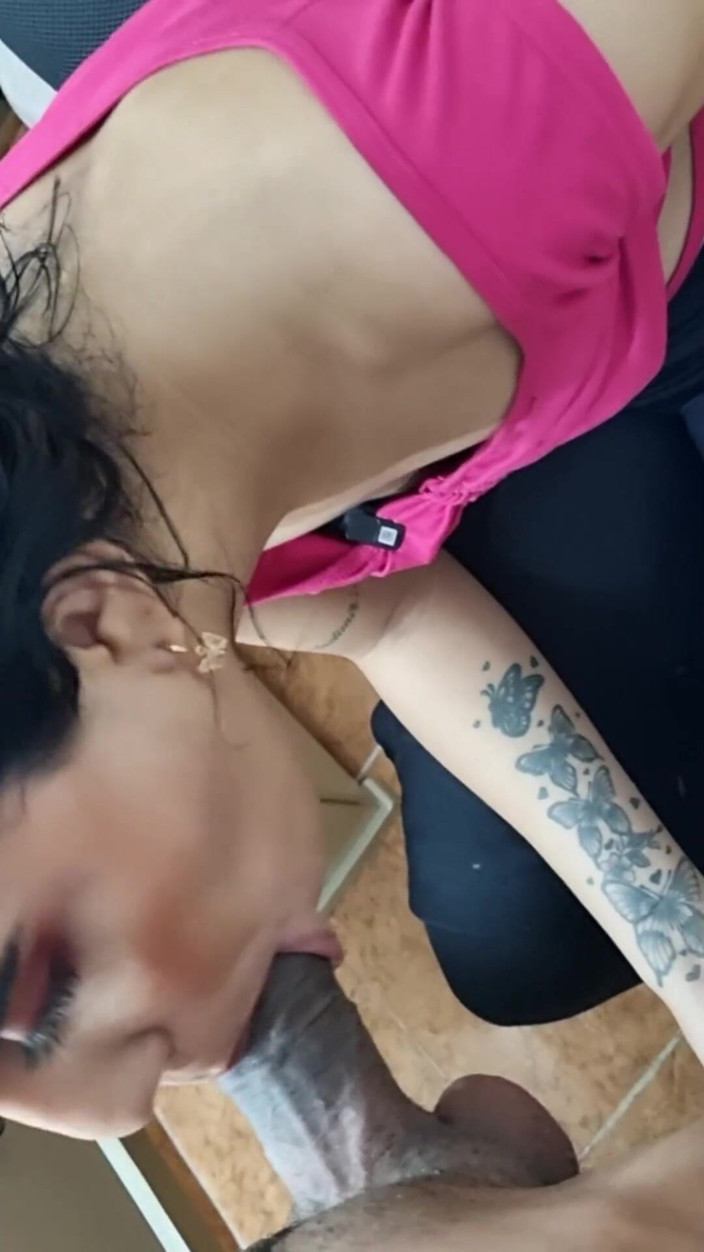Carahoney: Cock-sucking Bitch Swallows Milk with Pleasure