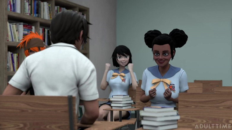Hentai Sex School: Hentai sex college 2º semestre parte 1 - Hentai Cutie recebe gozada interna...