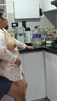 Busty Horny Latina Fucking Her Stepson