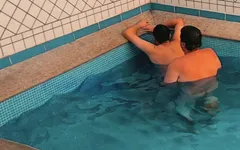 Pool Fight: Bear Chubby Vs Jobber - Naked