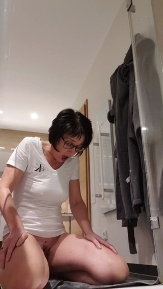 JulieEroticDress: MILF Squirt with Roped Boobs