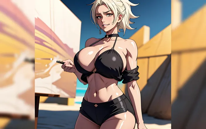 AI Porn: Fanclub Exclusive - Hot Hentai Babes with Huge Tits Outdoors Ai