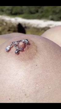 On the Beach... and My Piercing Nipples