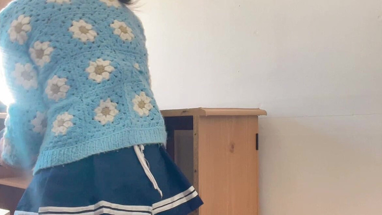 sweethanajapanese: Pepek kencing oleh awek kolej Hana Chan dia melakukan kerja...