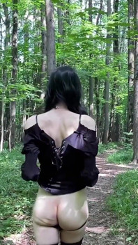 Transgirl Outdoor Masturbation with Cumshot