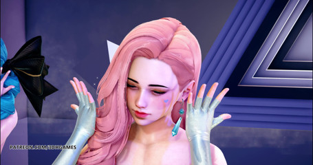 3D-Hentai Games: Rumor Seraphine Gwen Caitlyn sexy striptease