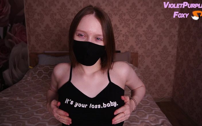 VioletPurpleFoxy: Completo - orgasmo amatoriale con il capezzolo da una modesta mora