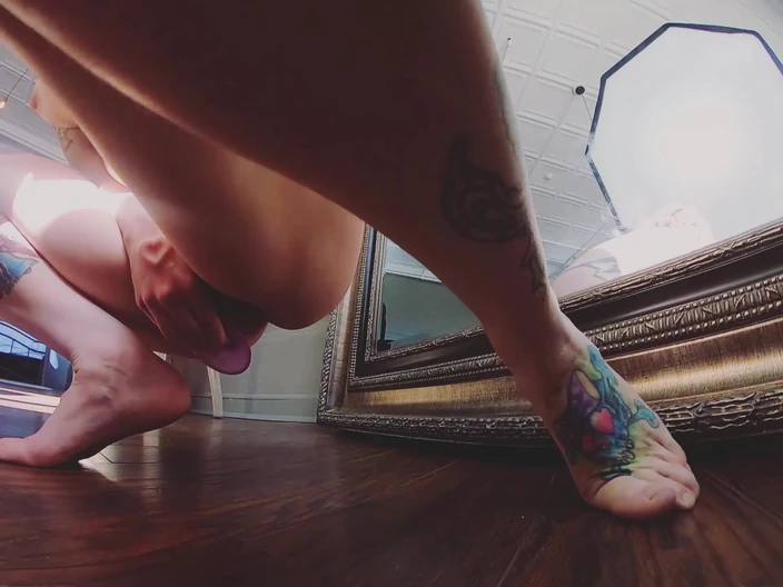 Lady Lazarus: Mirror Dildo Play During Photoshoot