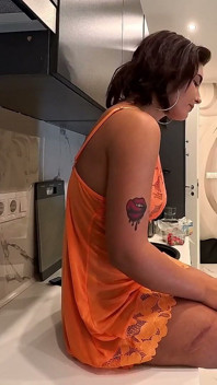 Super Hot and Horny Real Petite Redhead From the University Touches Her Pussy Under Her Halloween Costume