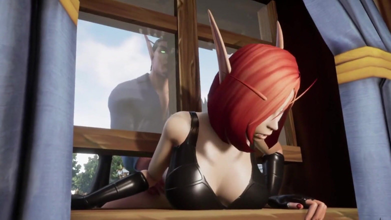 Wraith ward: Ladrona elfo atrapada en una ventana: parodia de Jolie