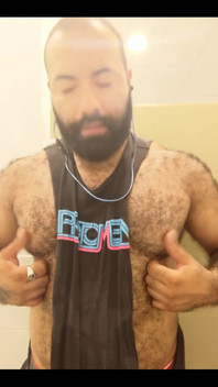 A Little Post Workout Nipple Play