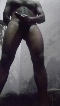 Delhi Hunk Boy Oiling Big Dick and Masturbating While No One in the Home