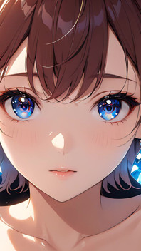 ボケの夢:浮かぶ光の中の美しい若い女性