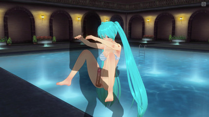 H3DC: 3D HENTAI. Miku folla levantando pose