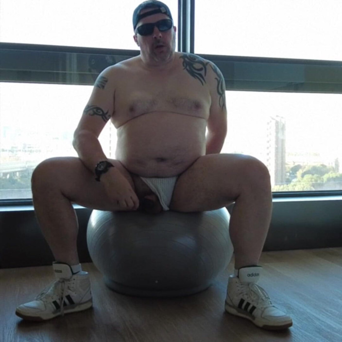 uktattooedchub74: Almost Naked at the Gym