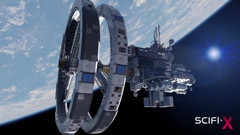 SciFi-X: Nexus 3 Orbit Meta. 3D ruimtestation seksanimatie met sexy blondine