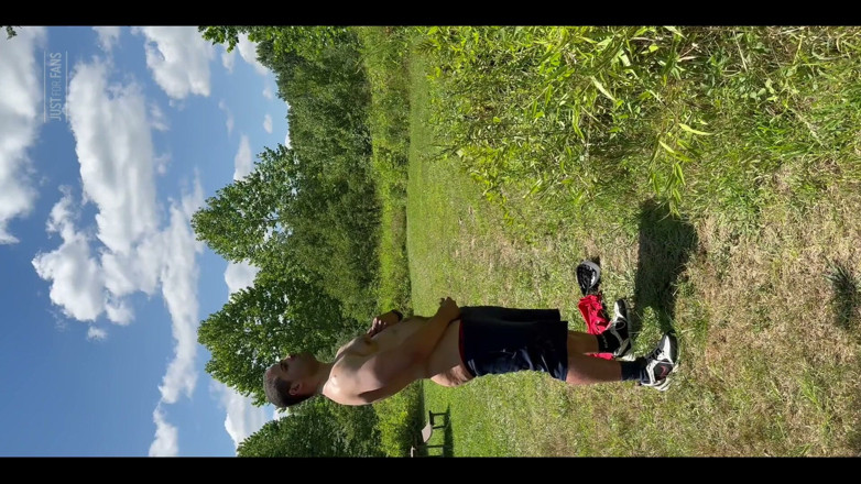 mascbeef95: Half Strip and Piss at at the Park After a...