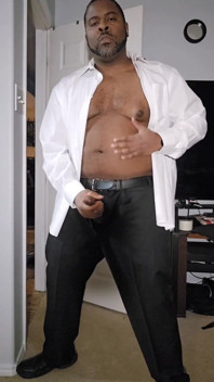 Masturbating BBC in Shirt and Tie