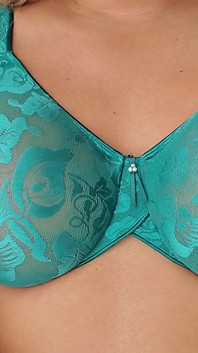 Green Lace Soft Bra