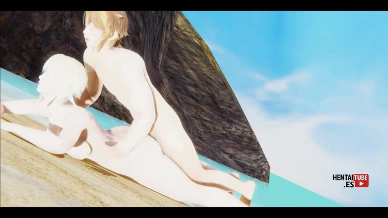 HentaiTubes: Genshin Impact hentai - Lumine es follada en la playa - asiático...