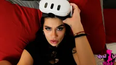 My StepSis Accidentally Slides My Cock Inside Her While Watching VR - Delilah Dagger