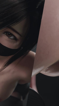 Yuffie 最终幻想 7 - 湿邋遢的口交服务[只有面具版本 4k]