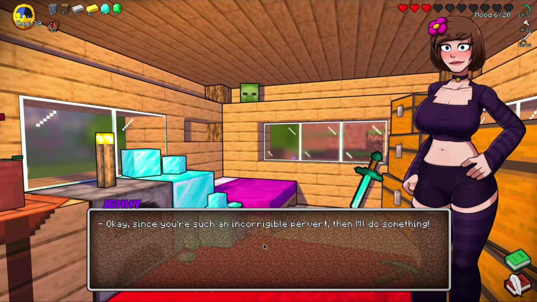 Alita: Hornycraft Minecraft parody - Steve riceve un salivoso pompino deepthroat da...