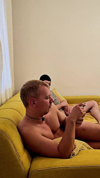 Fucking My Friend Hard on the New Couch